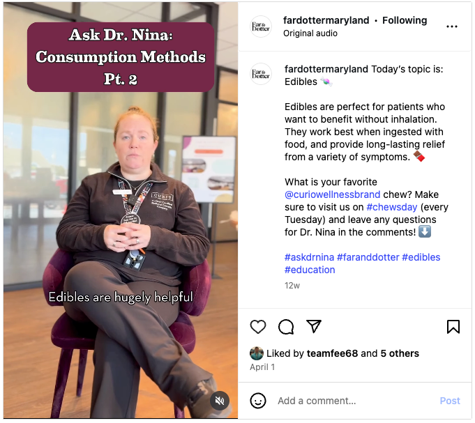 Ask Dr. Nina: Consumption Methods: Pt. 2 on Instagram
